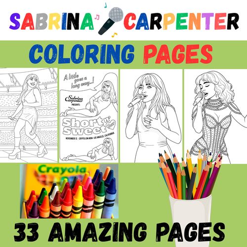 Product picture Sabrina Carpenter, Pop Princess, Coloring Pages